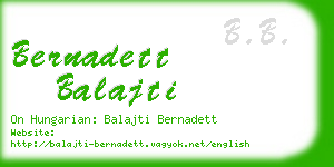 bernadett balajti business card